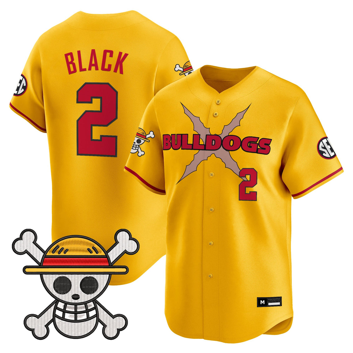 Men's Georgia Bulldogs Baseball x One Piece Vapor Premier Limited Jersey - Stitched