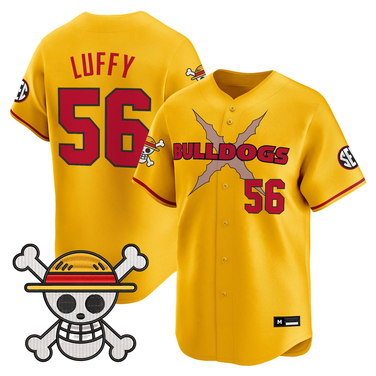 Men's Georgia Bulldogs Baseball x One Piece Vapor Premier Limited Jersey - Stitched