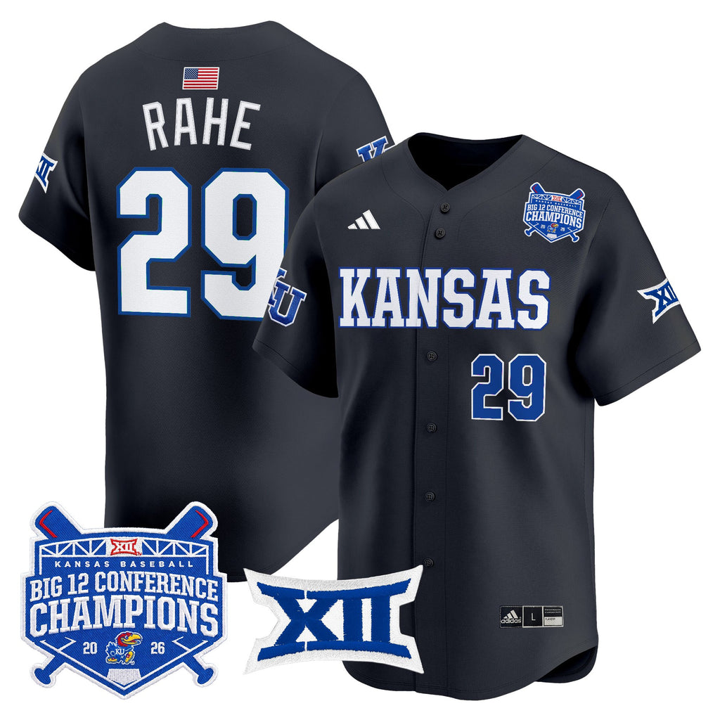 Men's Kansas Jayhawks Baseball Big 12 Conference Champions 2026 Vapor Premier Limited Jersey - All Stitched