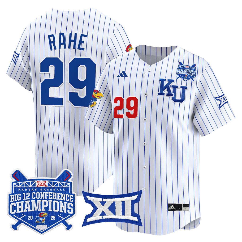 Men's Kansas Jayhawks Baseball Big 12 Conference Champions 2026 Vapor Premier Limited Jersey - All Stitched