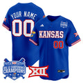 Kansas Jayhawks Baseball Big 12 Conference Champions 2026 Vapor Premier Limited Custom Jersey - All Stitched