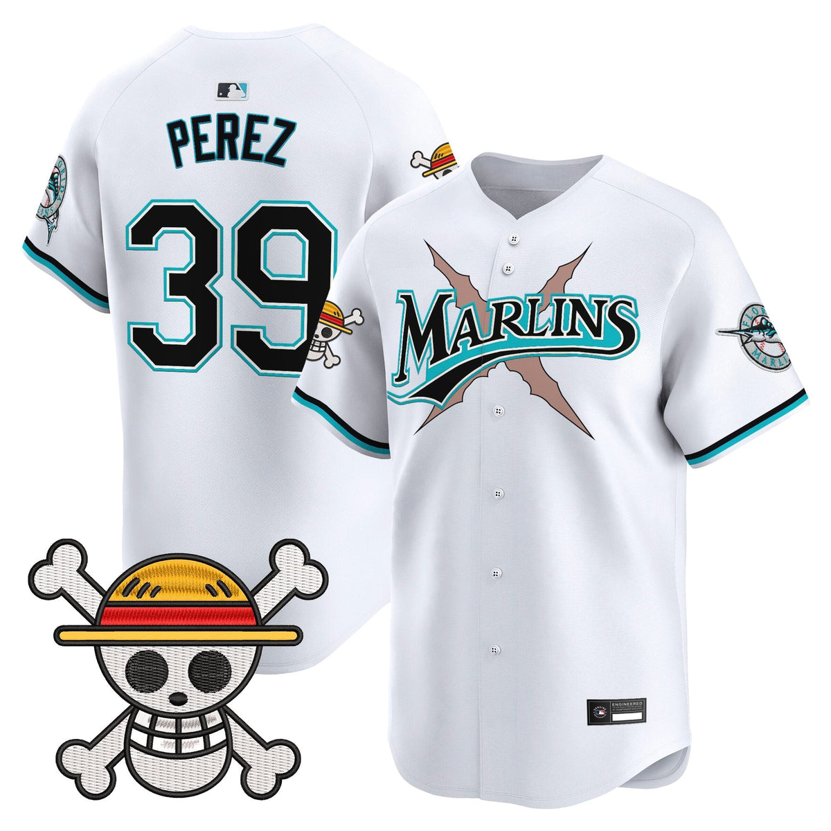 Men's Miami Marlins x One Piece Vapor Premier Limited Jersey - Stitched