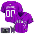 Women's Houston Astros DJ Screw Patch Crop top Baseball Custom Jersey - All Stitched