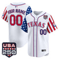 Texas Rangers "America 250 Edition" Vapor Premier Limited Custom Jersey - All Stitched