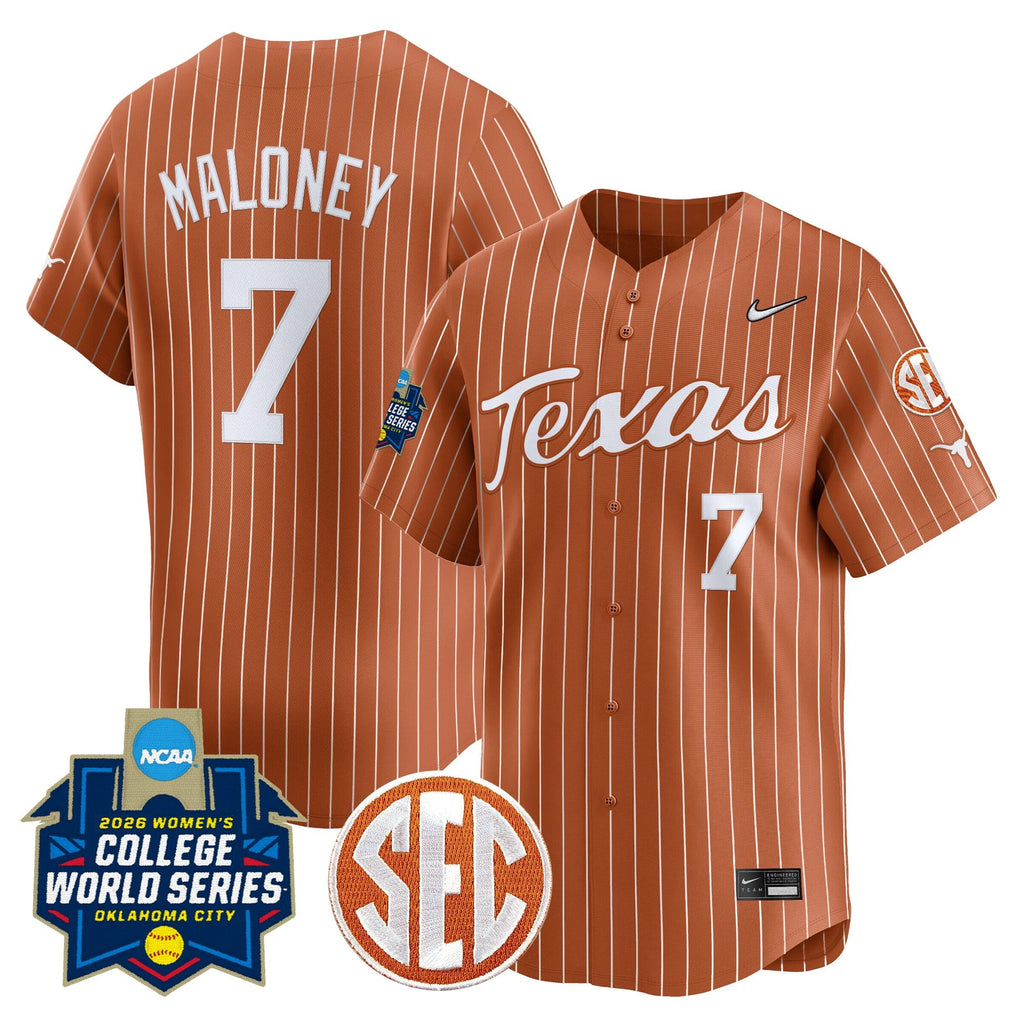 Men's size - Texas Longhorns Softball 2026 World Series (WCWS) Vapor Premier Limited Jersey - All Stitched