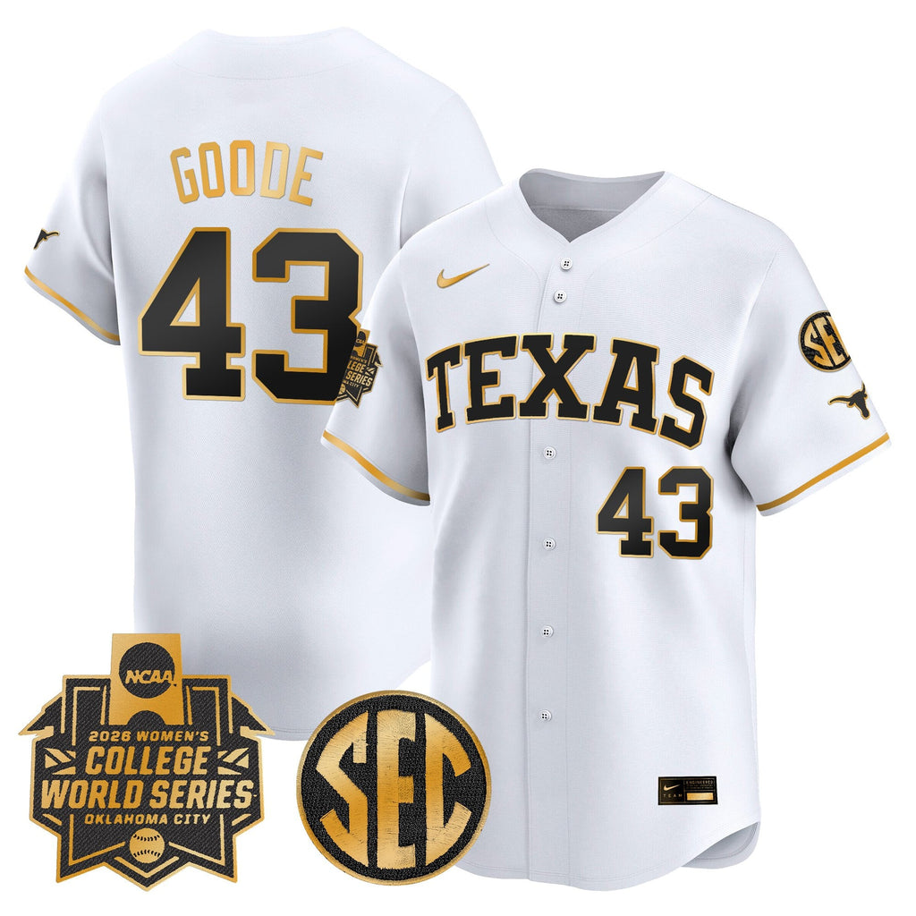 Men's size - Texas Longhorns Softball 2026 World Series (WCWS) Vapor Premier Limited Jersey - All Stitched