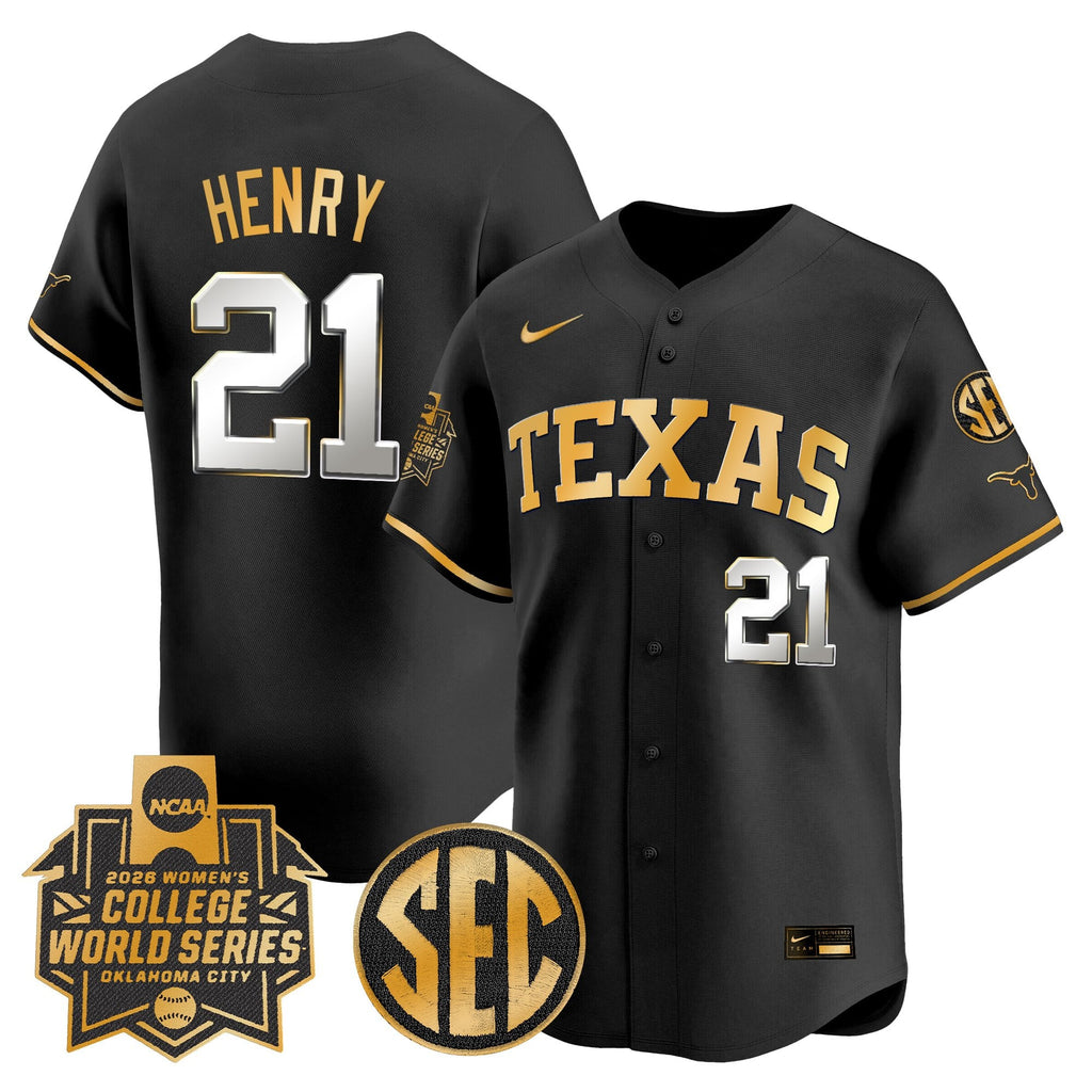 Men's size - Texas Longhorns Softball 2026 World Series (WCWS) Vapor Premier Limited Jersey - All Stitched