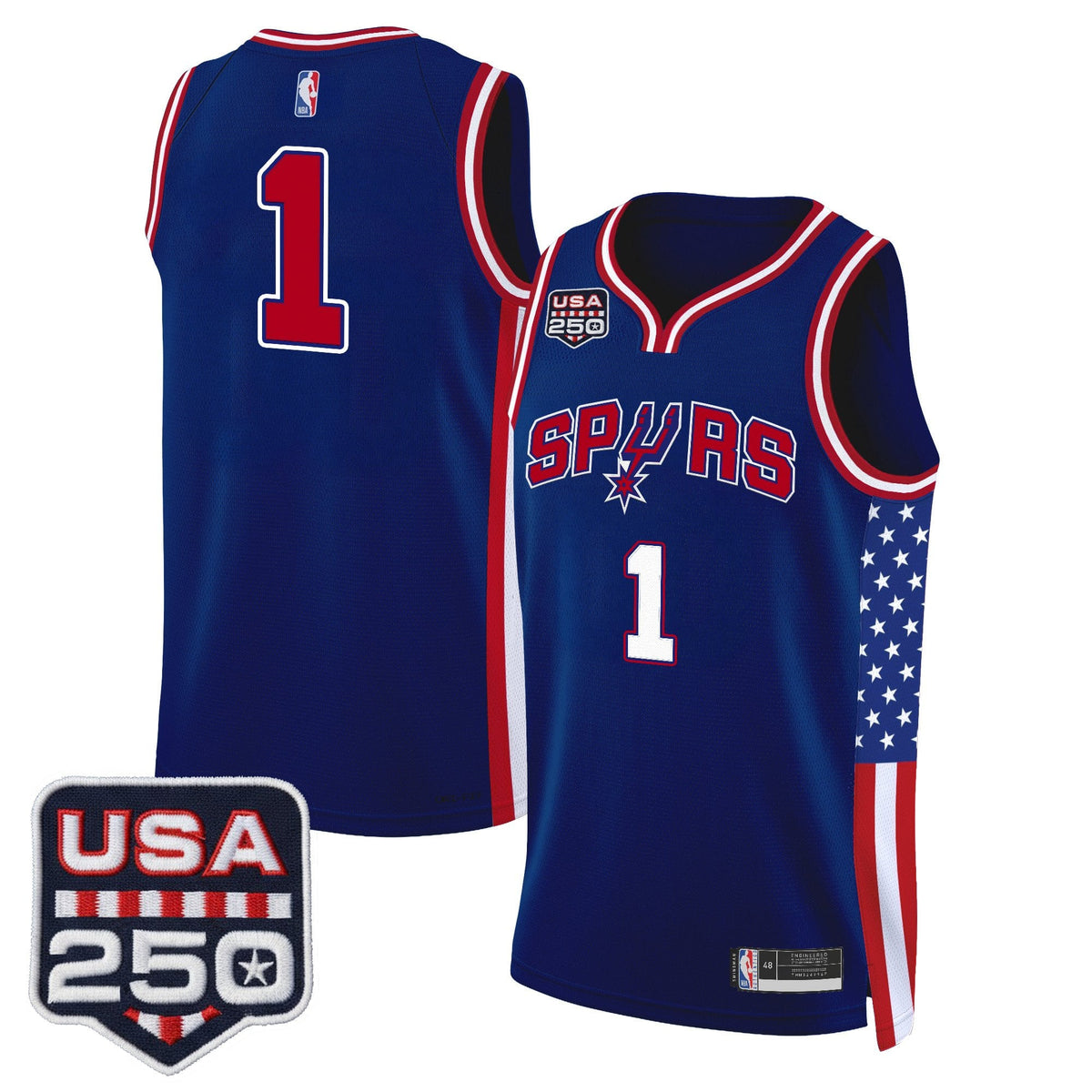 Men's San Antonio Spurs "America 250 Edition" Swingman Jersey - All Stitched