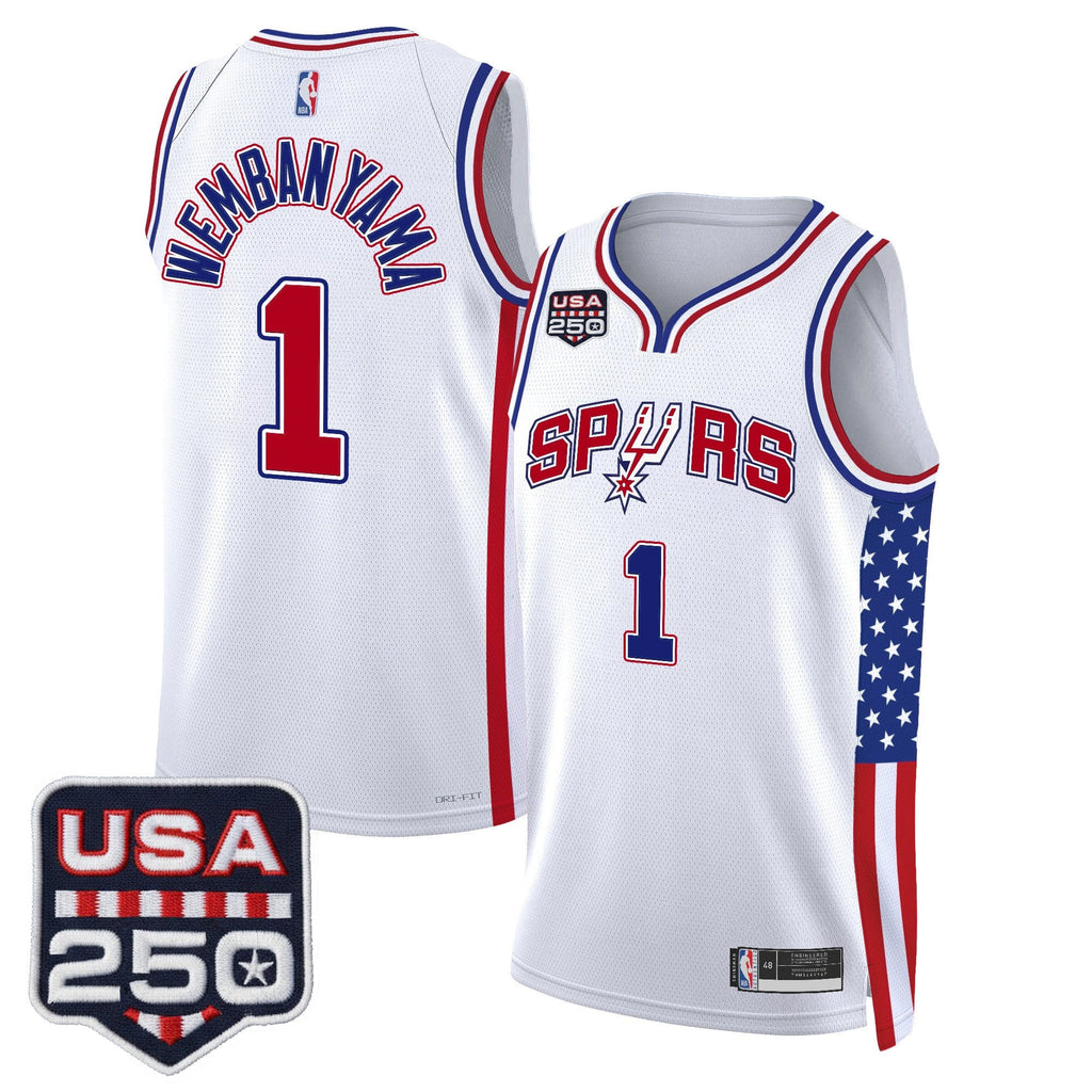 Men's San Antonio Spurs "America 250 Edition" Swingman Jersey - All Stitched