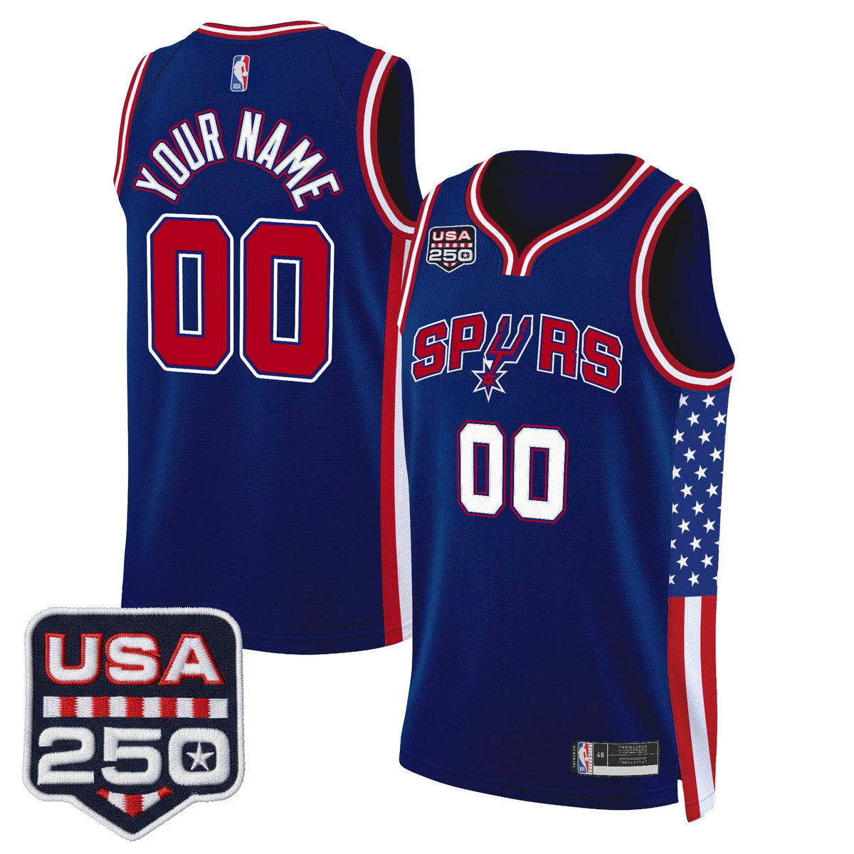 San Antonio Spurs "America 250 Edition" Custom Swingman Jersey - All Stitched