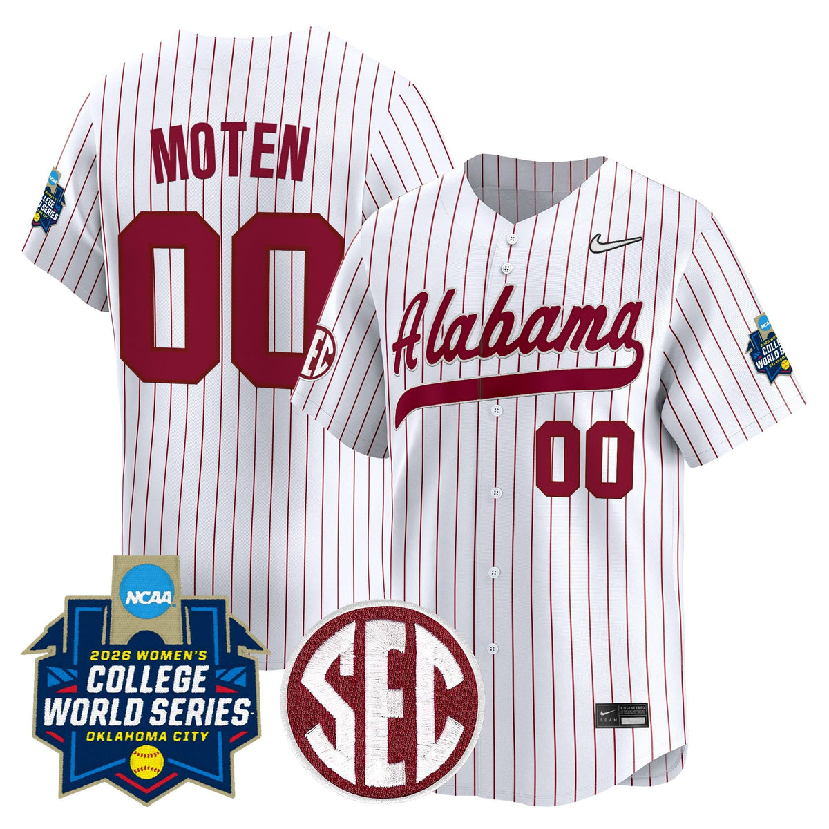 Men's Size - Alabama Softball 2026 World Series (WCWS) Vapor Premier Limited Jersey - All Stitched