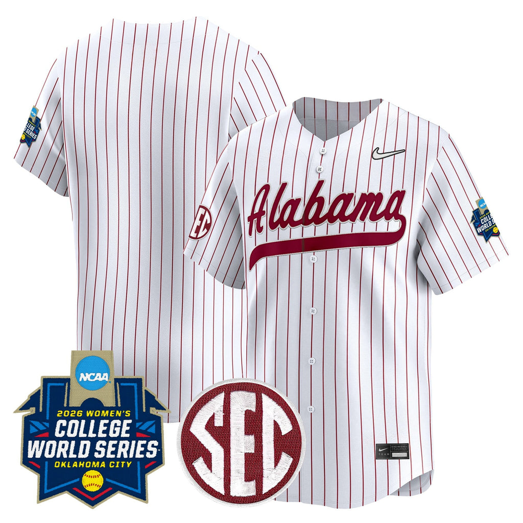 Men's Size - Alabama Softball 2026 World Series (WCWS) Vapor Premier Limited Jersey - All Stitched