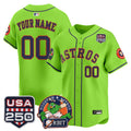 Astros Orbit & 250 America Patch Vapor Premier Limited Custom Jersey - All Stitched
