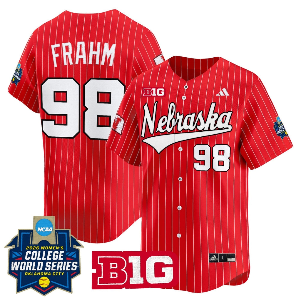 Men's Size - Nebraska Cornhuskers Softball 2026 World Series (WCWS) Vapor Premier Limited Jersey - All Stitched