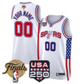 San Antonio Spurs "America 250 Edition" 2026 Finals Patch Custom Swingman Jersey - All Stitched