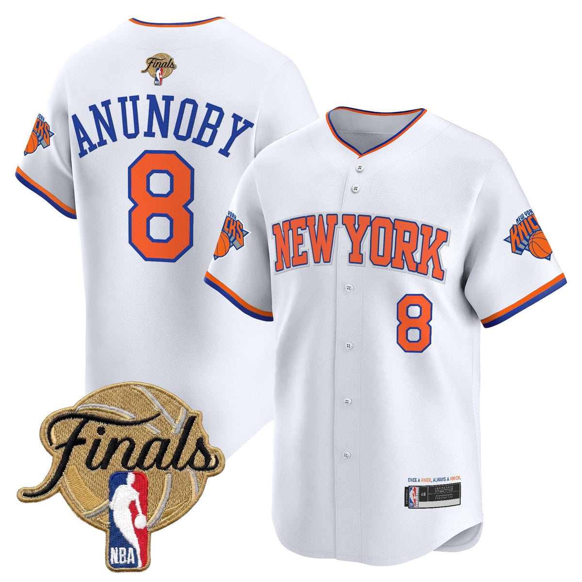 Men's New York Knicks 2026 Finals Vapor Baseball Jersey - All Stitched