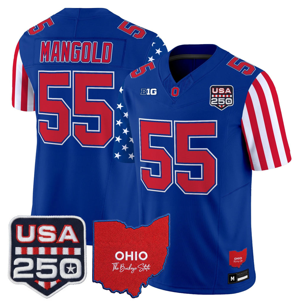 Men's Ohio State Buckeyes "America 250 Edition" Vapor Limited Jersey - All Stitched