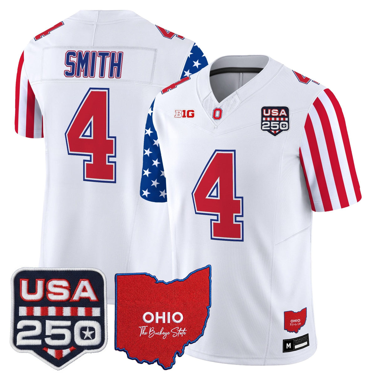 Men's Ohio State Buckeyes "America 250 Edition" Vapor Limited Jersey - All Stitched