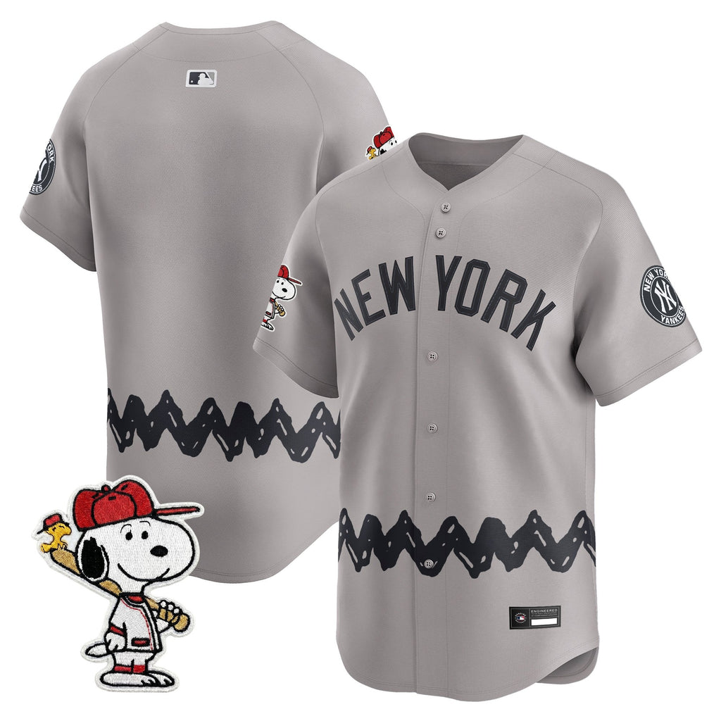 Men's Yankees x Peanuts Vapor Premier Limited Jersey - Stitched
