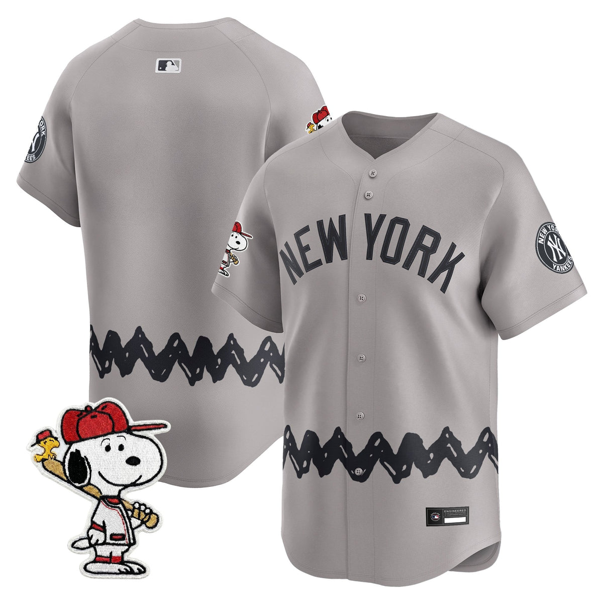 Men's Yankees x Peanuts Vapor Premier Limited Jersey - Stitched
