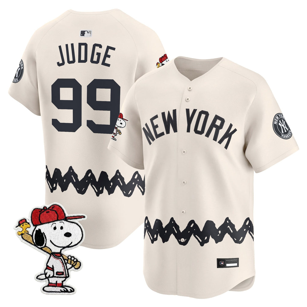 Men's Yankees x Peanuts Vapor Premier Limited Jersey - Stitched