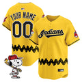 Cleveland Indians x Peanuts Vapor Premier Limited Custom Jersey - Stitched