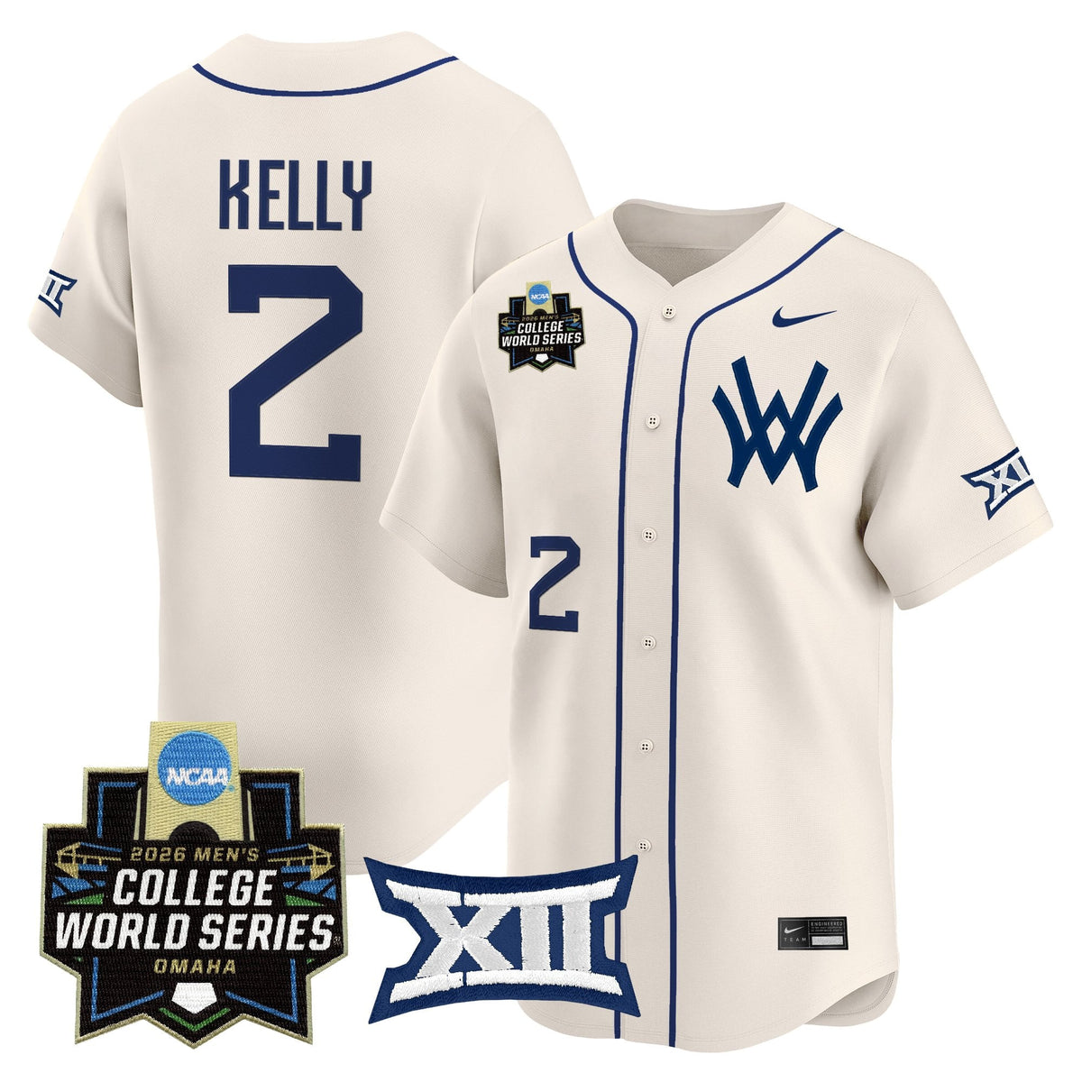 Men's West Virginia Mountaineers 2026 World Series Patch Vapor Premier Limited Jersey - All Stitched