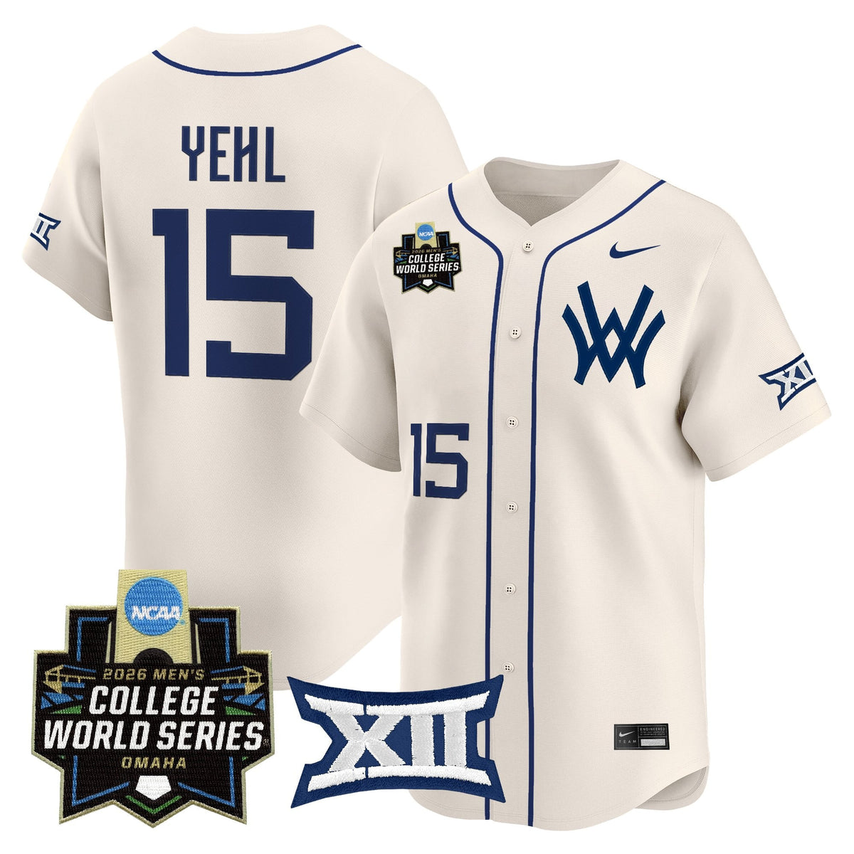 Men's West Virginia Mountaineers 2026 World Series Patch Vapor Premier Limited Jersey - All Stitched