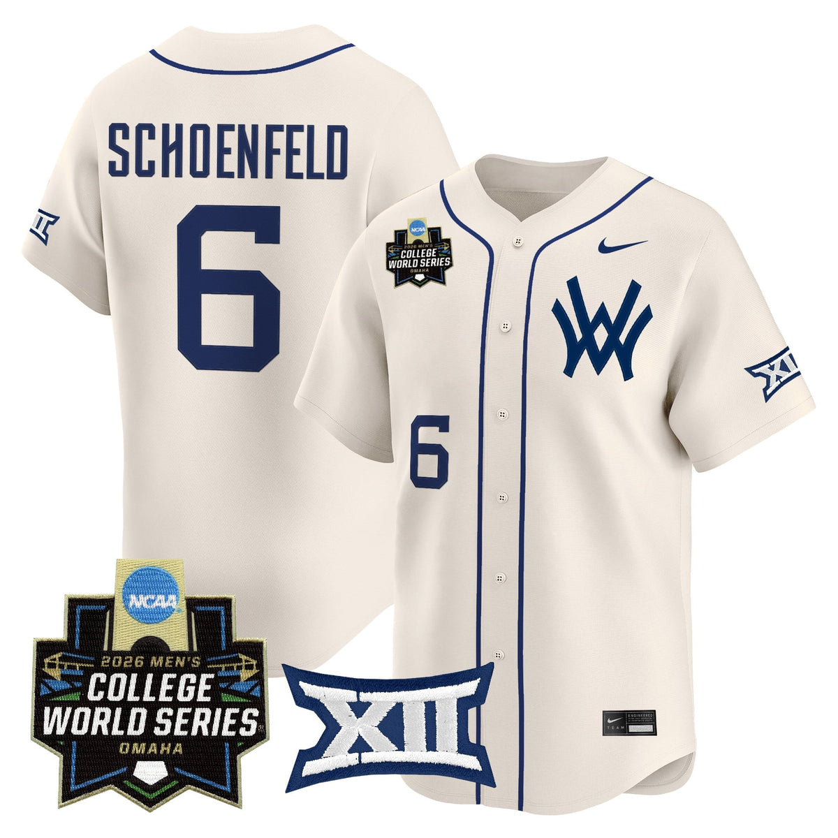 Men's West Virginia Mountaineers 2026 World Series Patch Vapor Premier Limited Jersey - All Stitched