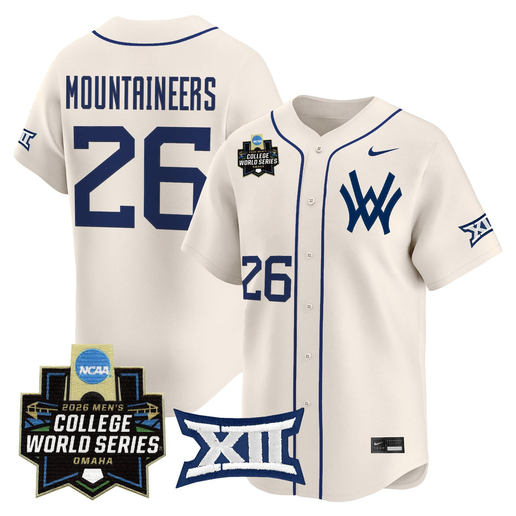 Men's West Virginia Mountaineers 2026 World Series Patch Vapor Premier Limited Jersey - All Stitched