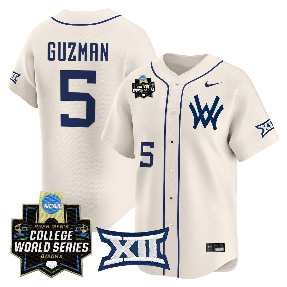 Men's West Virginia Mountaineers 2026 World Series Patch Vapor Premier Limited Jersey - All Stitched