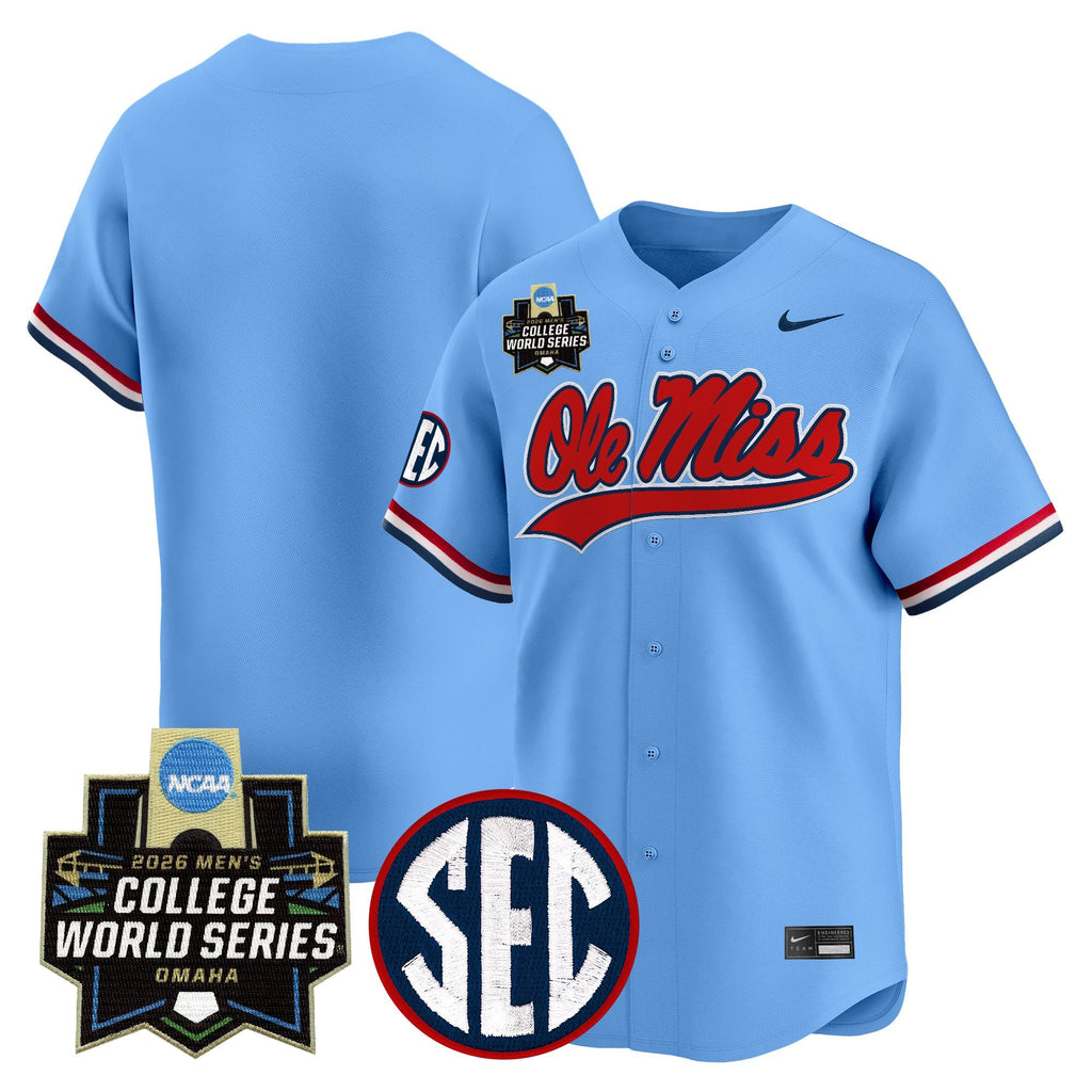 Men's Ole Miss Rebels 2026 World Series Vapor Premier Limited Jersey - All Stitched