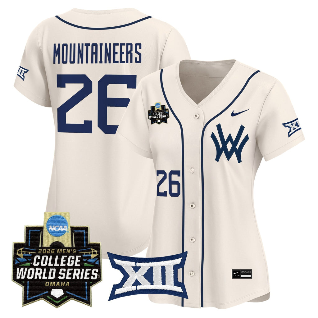 Women's West Virginia Mountaineers 2026 World Series Patch Vapor Premier Limited Jersey - All Stitched