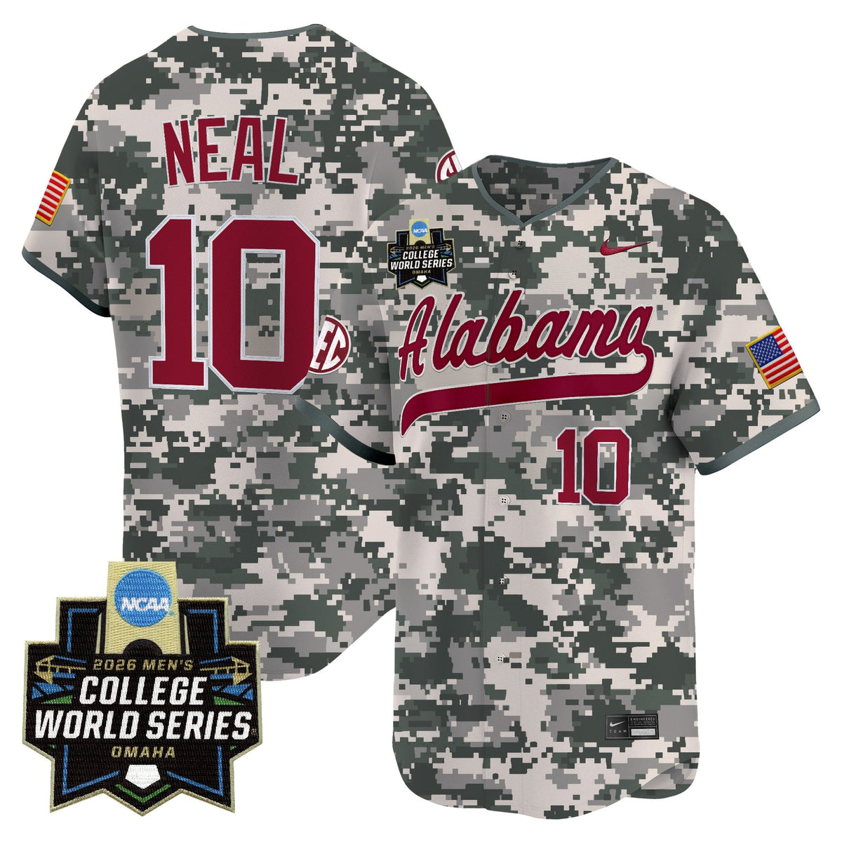 Men's Alabama Crimson Tide 2026 World Series Vapor Premier Limited Jersey - All Stitched