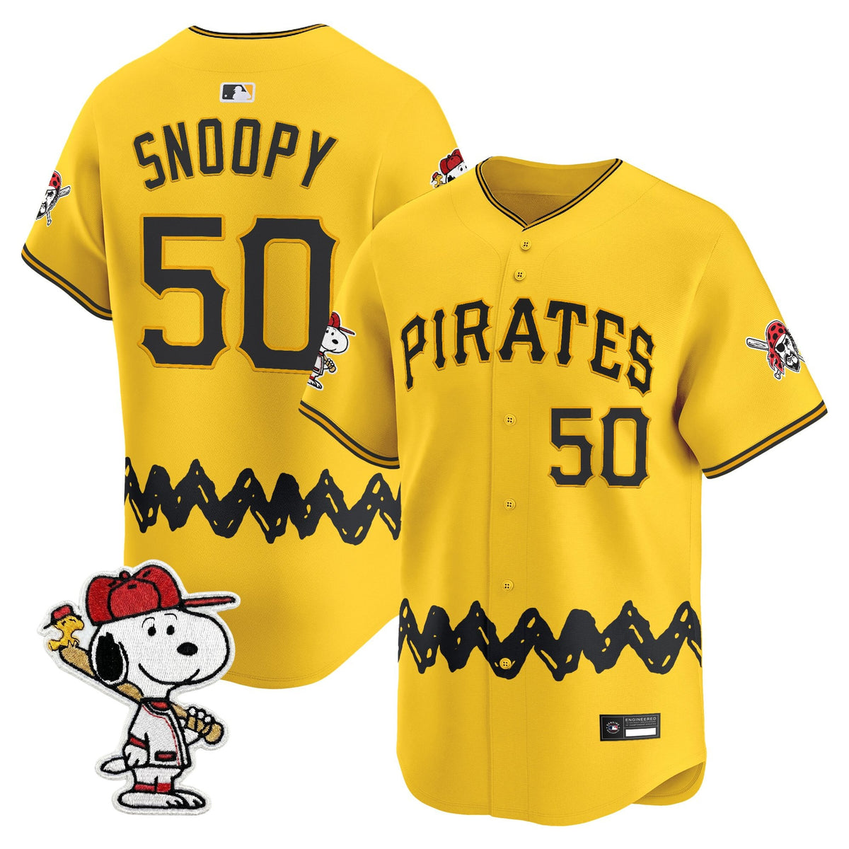 Men's Pittsburgh Pirates x Peanuts Vapor Premier Limited Jersey - Stitched