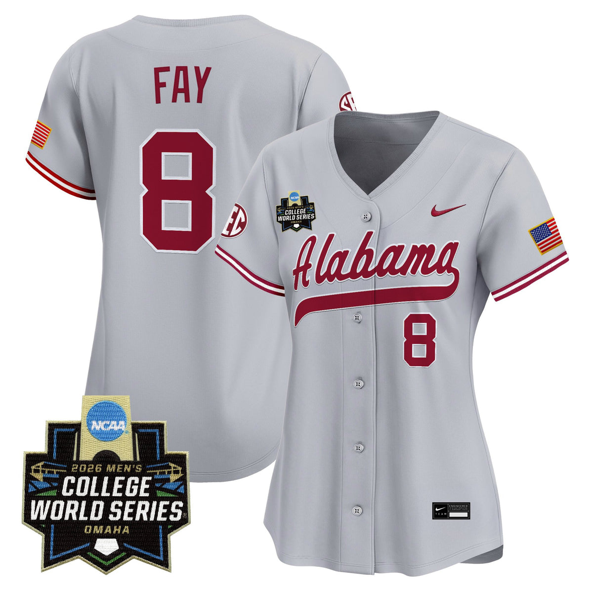 Women's Alabama Crimson Tide 2026 World Series Vapor Premier Limited Jersey - All Stitched