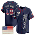 Philadelphia Phillies "America 250 Edition" Vapor Premier Limited Custom Jersey V2 - Stitched
