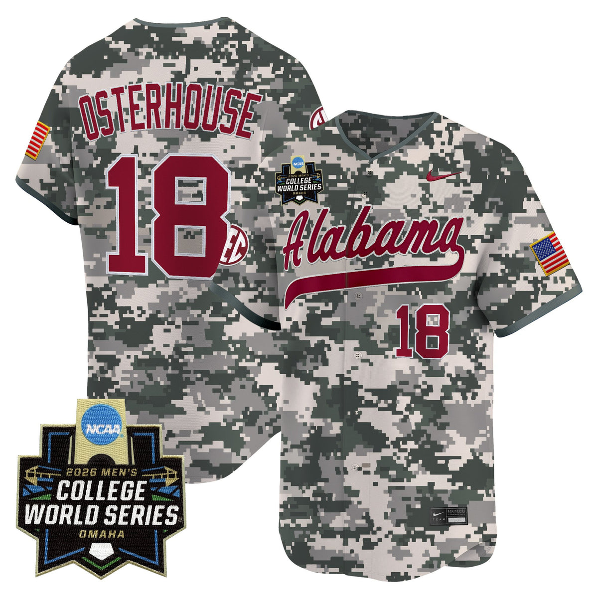 Men's Alabama Crimson Tide 2026 World Series Vapor Premier Limited Jersey V2 - All Stitched