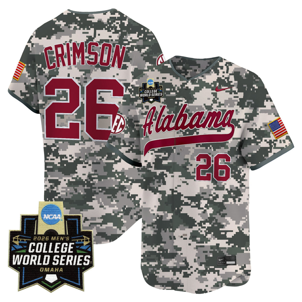 Men's Alabama Crimson Tide 2026 World Series Vapor Premier Limited Jersey V2 - All Stitched