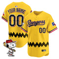 Texas Rangers x Peanuts Vapor Premier Limited Custom Jersey - Stitched
