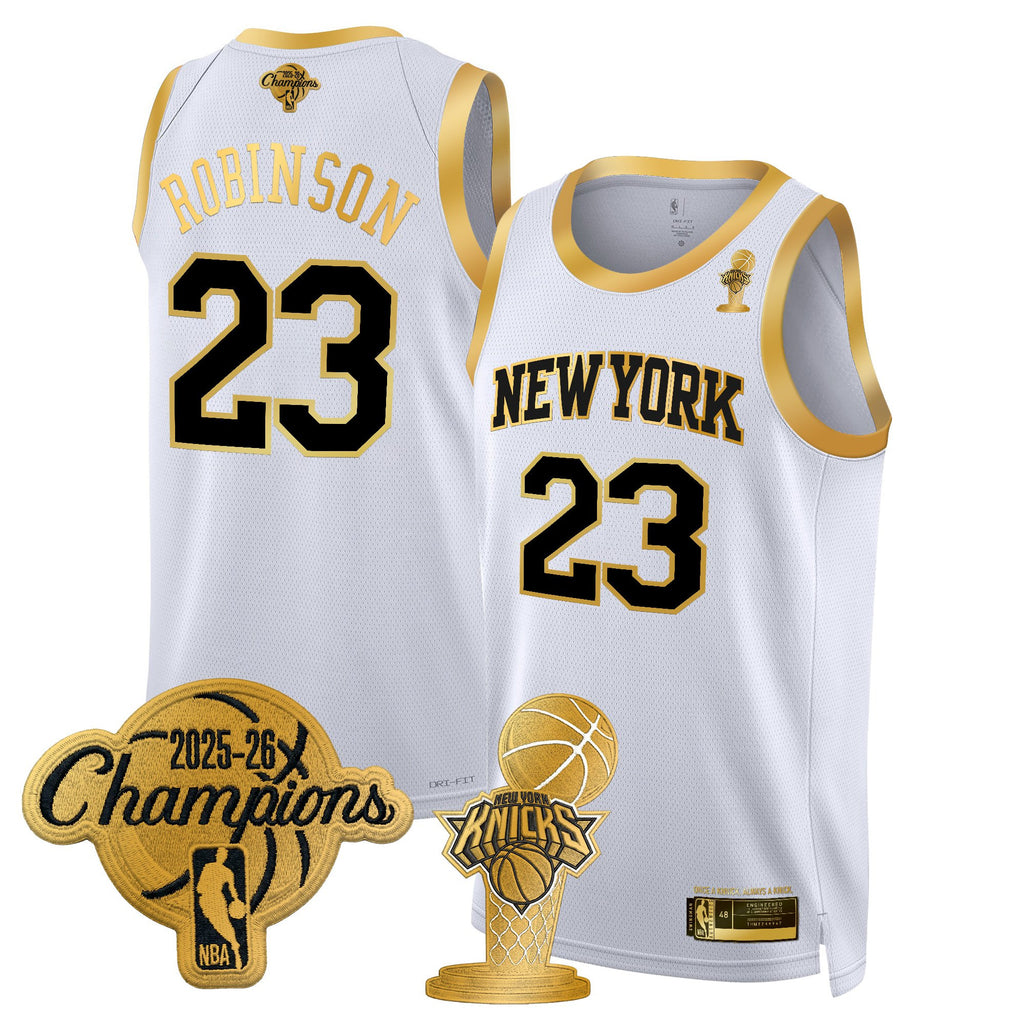 Men's New York Knicks 2026 Champions Patch Swingman Jersey - All Stitched