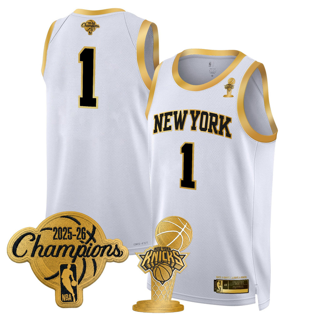 Men's New York Knicks 2026 Champions Patch Swingman Jersey - All Stitched