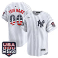New York Yankees USA 250 Fourth of July Vapor Premier Limited Custom Jersey - All Stitched