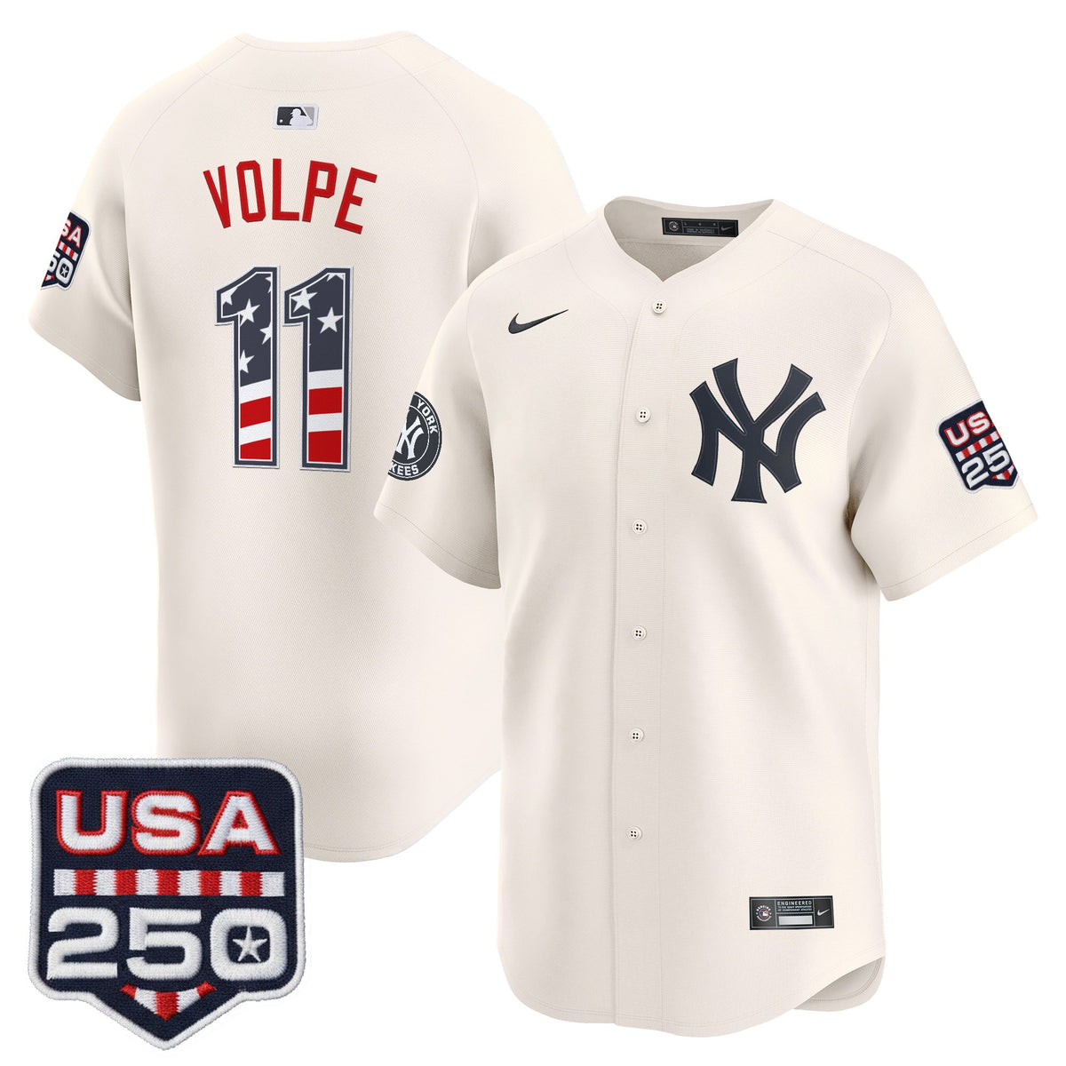 Men's New York Yankees USA 250 Fourth of July Vapor Premier Limited Jersey - All Stitched
