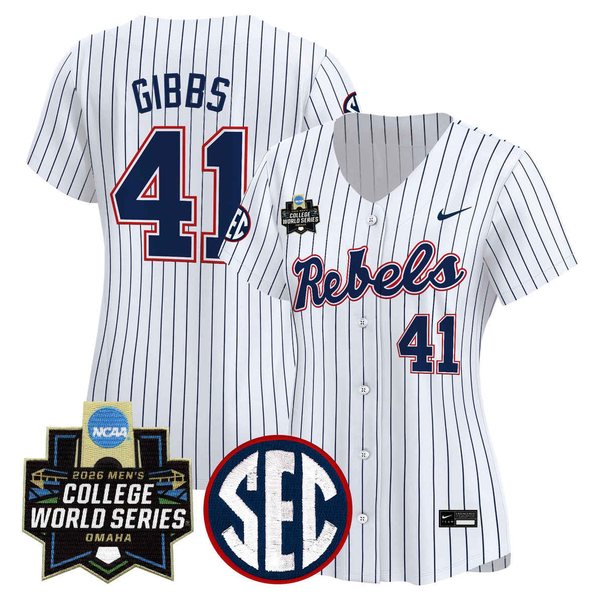 Women's Ole Miss Rebels 2026 World Series Vapor Premier Limited Jersey - All Stitched