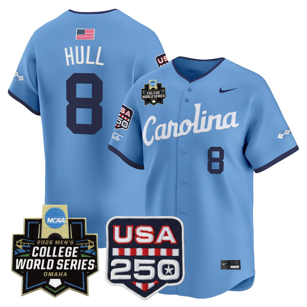 Men's North Carolina Tar Heels 2026 World Series Vapor Premier Limited Jersey - 250 America Patch - All Stitched