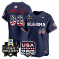 Oklahoma Sooners USA 250 Fourth of July Vapor Premier Limited Custom Jersey - 2026 World Series Patch - All Stitched