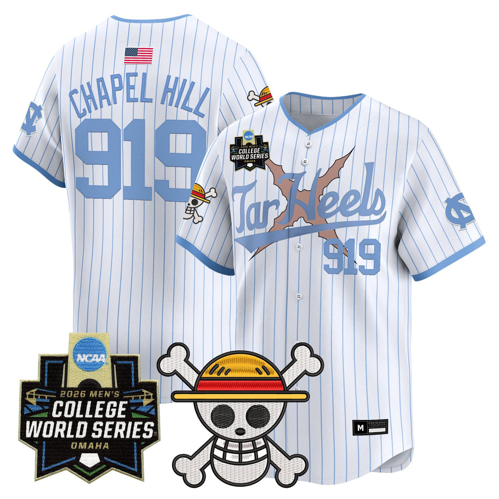 Men's North Carolina Tar Heels 2026 World Series x One Piece Vapor Premier Limited Jersey - All Stitched