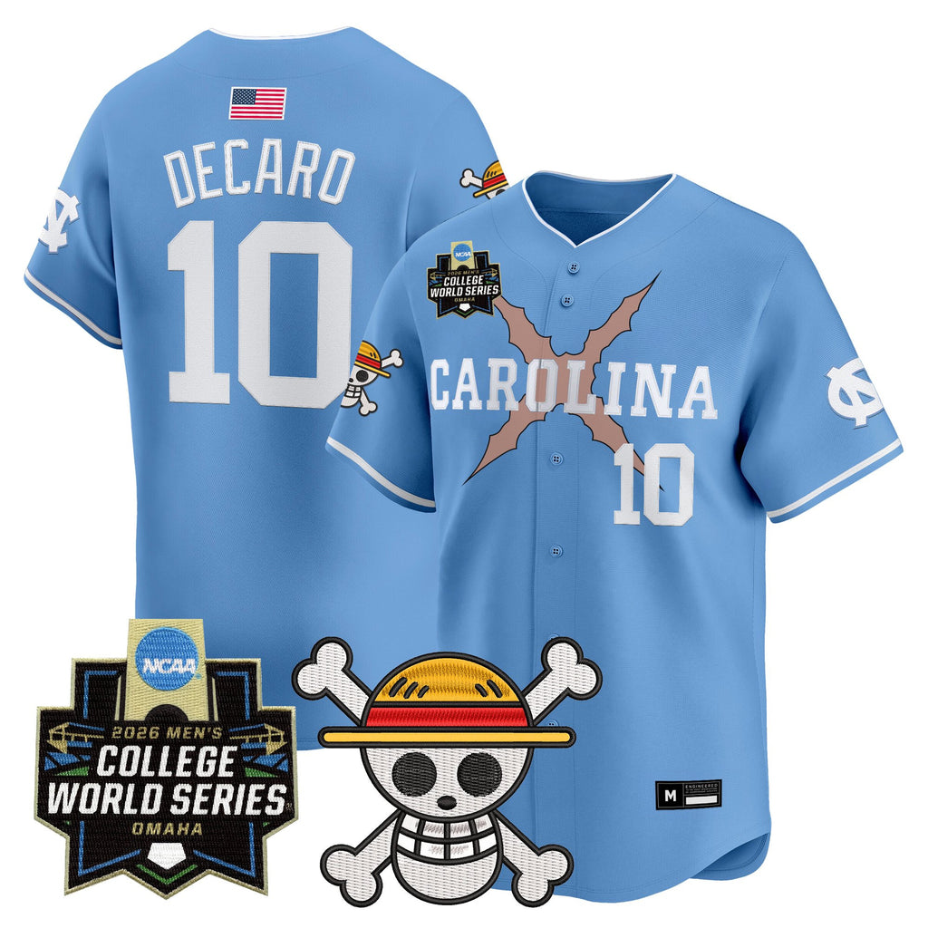 Men's North Carolina Tar Heels 2026 World Series x One Piece Vapor Premier Limited Jersey - All Stitched