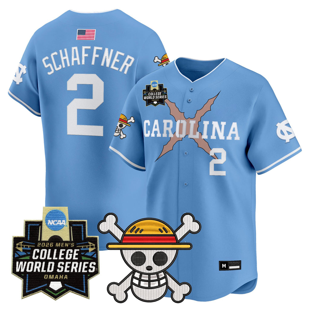 Men's North Carolina Tar Heels 2026 World Series x One Piece Vapor Premier Limited Jersey - All Stitched